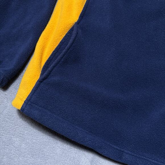 Starter University of Michigan Wolverines Quarter Zip Fleece Navy Maize Mens M - Picture 5 of 15
